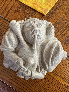 Plaque Paperweight “The Piper” Contains Stone Removed from Winchester Cathedral